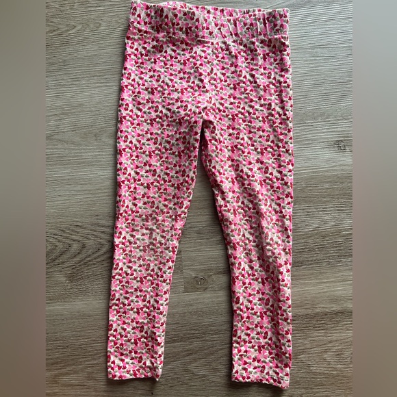 Max Studio Kids Leggings with Pink and Red Heart Pattern NWOT - Picture 1 of 4